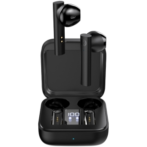 CELEBRAT earphones με θήκη φόρτισης W12, True Wireless, μαύρα