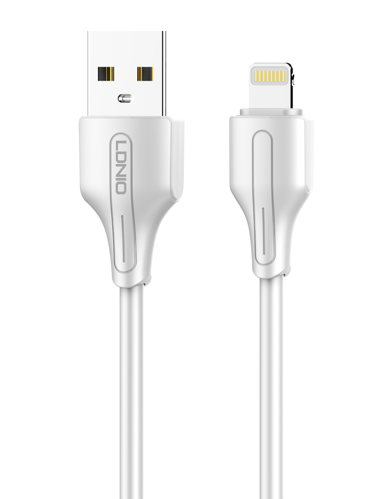LDNIO καλώδιο Lightning σε USB LS540, 12W, 20cm, λευκό