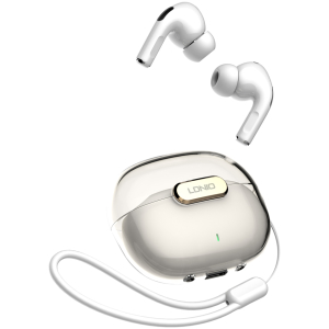 LDNIO earphones με θήκη φόρτισης T02, True Wireless, HiFi, λευκά