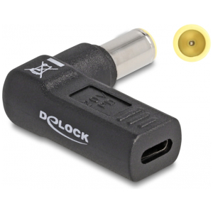 DELOCK αντάπτορας τροφοδοσίας 60012, USB-C σε IBM 7.9x5.5mm, 90°, μαύρος