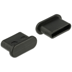 DELOCK κάλυμμα προστασίας για θύρα USB-C 64014, μαύρο, 10τμχ