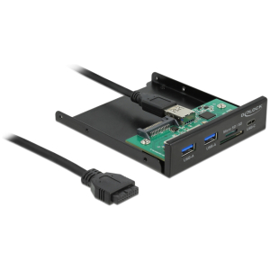 DELOCK front panel 64058, 3.5" σε USB-C, 2x USB & SD/Micro SD