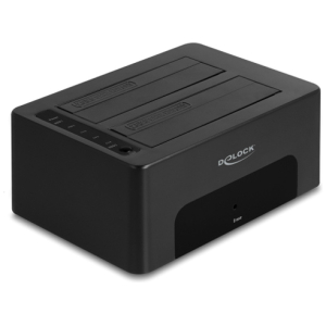 DELOCK docking station 64187, clone/erase function, 2x SSD/HDD, 5Gb/s