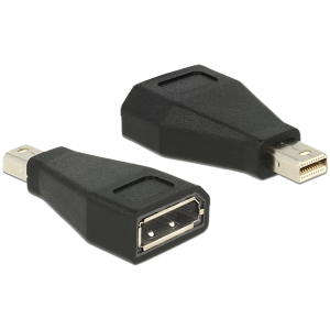 DELOCK αντάπτορας mini DisplayPort σε DisplayPort 65238, 4K/60Hz, μαύρος