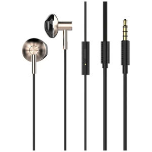 LDNIO earphones με μικρόφωνο HP09, 3.5mm, 1.2m, ροζ χρυσό