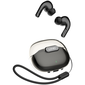 LDNIO earphones με θήκη φόρτισης T02, True Wireless, HiFi, μαύρα