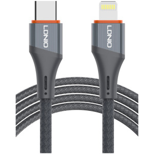 LDNIO καλώδιο Lightning σε USB-C LC631I, 30W PD, 1m, γκρι