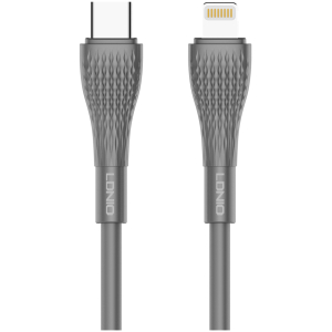 LDNIO καλώδιο Lightning σε USB-C LC671I, 30W PD, 1m, γκρι