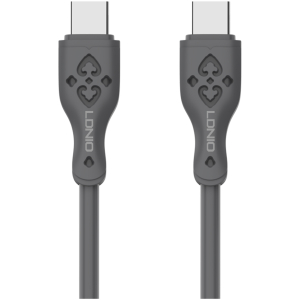 LDNIO καλώδιο USB-C σε USB-C LC811C, 65W PD, 1m, γκρι