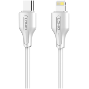 LDNIO καλώδιο Lightning σε USB-C LC122I, 30W PD, 2m, λευκό