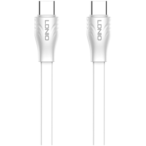 LDNIO καλώδιο USB-C σε USB-C LC131C, 65W PD, 1m, λευκό