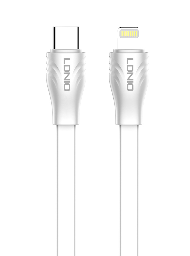 LDNIO καλώδιο Lightning σε USB-C LC132I, 30W PD, 2m, λευκό