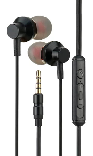 LDNIO earphones με μικρόφωνο HP06, 3.5mm, 1.2m, μαύρα