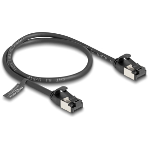 DELOCK καλώδιο δικτύου 80182, CAT 8.1 U/FTP, 40Gbps, 0.50m, μαύρο