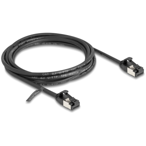 DELOCK καλώδιο δικτύου 80184, CAT 8.1 U/FTP, 40Gbps, 2m, μαύρο