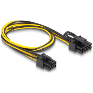 DELOCK καλώδιο PCI Express 6pin σε PCI Express 6+2 pin 83004, 50cm