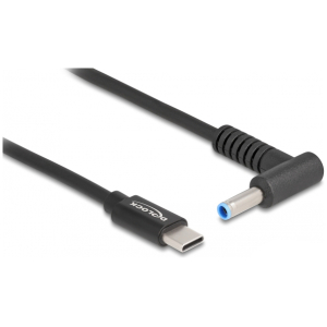 DELOCK καλώδιο τροφοδοσίας 87971, USB-C σε HP 4.5x3.0mm, 1.5m, μαύρο