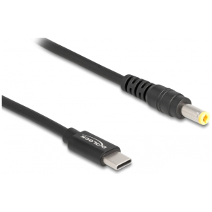 DELOCK καλώδιο τροφοδοσίας 87978, USB-C σε 5.5x2.5mm, 1.5m, μαύρο