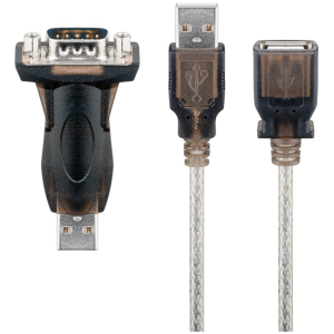 GOOBAY αντάπτορας USB σε RS-232 93128 με καλώδιο USB, 1.5m, διάφανο