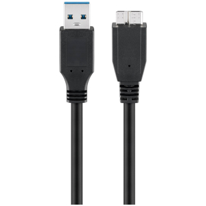 GOOBAY καλώδιο USB 3.0 σε micro Τype B 95734, 5 Gbit/s, 0.5m, μαύρο