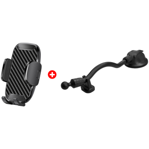 POWERTECH βάση smartphone αυτοκινήτου για ταμπλό BNDL-0157, μαύρη