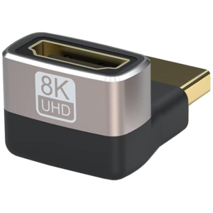 POWERTECH αντάπτορας HDMI 2.1 CAB-H159, 8K/60Hz, γωνιακός, μαύρος