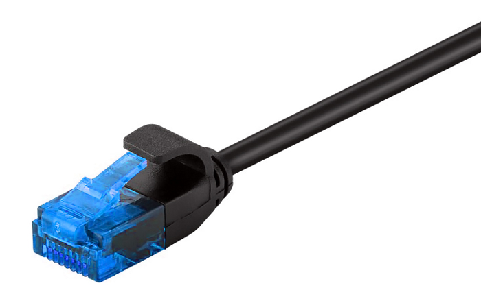 POWERTECH καλώδιο δικτύου CAB-N310, Cat 6 U/UTP, slim, copper, 3m, μαύρο