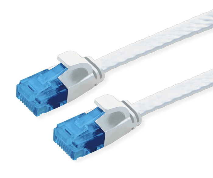 POWERTECH καλώδιο δικτύου CAB-N331, flat, Cat 6a U/UTP, 50cm, λευκό