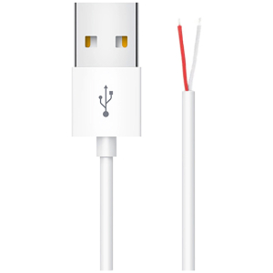 POWERTECH καλώδιο USB CAB-U156 με ελεύθερα άκρα, 1m, λευκό