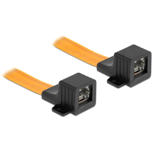 POWERTECH καλώδιο RJ45 θηλυκό CAB-W047, Cat 6 U/UTP, 30cm, κίτρινο