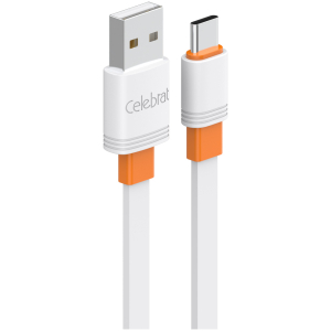 CELEBRAT καλώδιο USB-C σε USB CB-33C, flat, 15W, 1m, λευκό