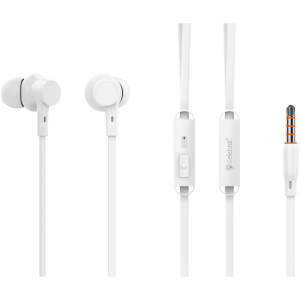 CELEBRAT earphones με μικρόφωνο G19, 3.5mm, 1.2m, λευκά