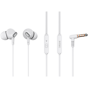 CELEBRAT earphones με μικρόφωνο G21, 3.5mm, 1.2m, λευκά