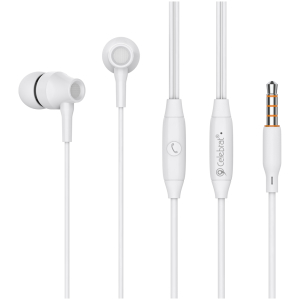 CELEBRAT earphones με μικρόφωνο G25, 3.5mm, 1.2m, λευκά