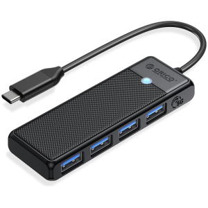 ORICO USB hub PAPW4A-C3, 4x θυρών, 5Gbps, USB-C σύνδεση, μαύρο