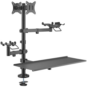 BRATECK βάση γραφείου PMM-02LD για 2x οθόνες 17"-32"/POS/πληκτρολόγιο