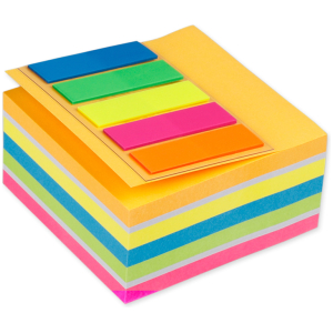MP αυτοκόλλητα χαρτάκια σημειώσεων PN185 75x75mm, 400+100τμχ, χρωματιστά