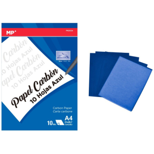 MP καρμπόν φύλλα A4 PN202A με χάρτινο ντοσιέ, μπλε, 10τμχ