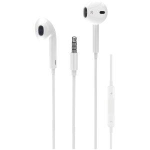 POWERTECH earphones με μικρόφωνο Classic, 3.5mm, 1.2m, λευκά