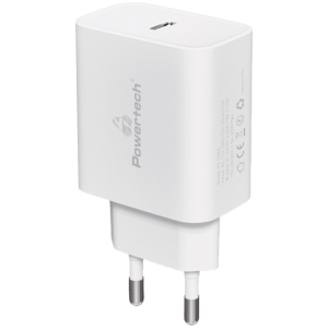 POWERTECH φορτιστής τοίχου PT-1043, USB-C, PD QC3.0, 30W, λευκός