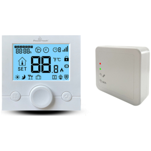 POWERTECH ψηφιακός θερμοστάτης χώρου PT-1046, αερίου, RF, λευκός