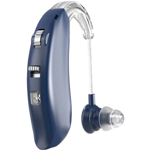 POWERTECH ακουστικό βαρηκοΐας PT-1096, επαναφορτιζόμενο, Bluetooth, μπλε