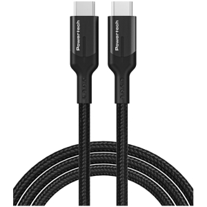 POWERTECH καλώδιο USB-C PTR-0135, PD 60W, 10Gbps, copper, 1m, μαύρο