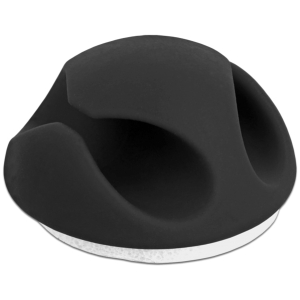 POWERTECH οργανωτές καλωδίων TIES-073, 2 θέσεις, Φ7mm, μαύρο, 10τμχ