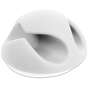 POWERTECH οργανωτές καλωδίων TIES-076, 2 θέσεις, Φ7mm, λευκό, 10τμχ