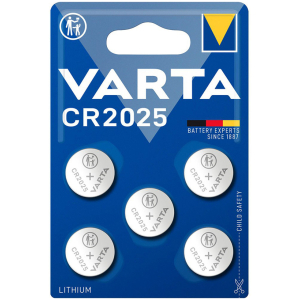 VARTA μπαταρία λιθίου CR2025, 3V, 5τμχ