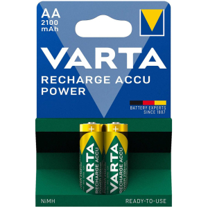 VARTA επαναφορτιζόμενες μπαταρίες λιθίου, AA, 2100mAh, 1.2V, 2τμχ