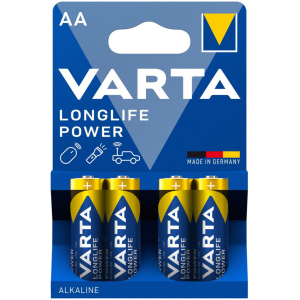 VARTA αλκαλικές μπαταρίες Longlife Power, AA/LR6, 1.5V, 4τμχ