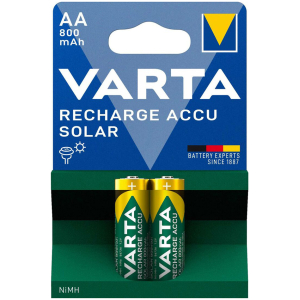 VARTA επαναφορτιζόμενες μπαταρίες λιθίου Solar, AA, 800mAh, 1.2V, 2τμχ