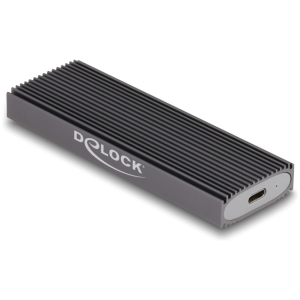 DELOCK θήκη για M.2 NVMe PCIe/SATA SSD 42019, tool free, 10Gbps, μαύρη